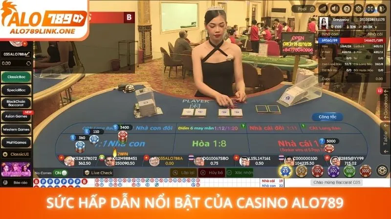 Sức hấp dẫn nổi bật của casino Alo789